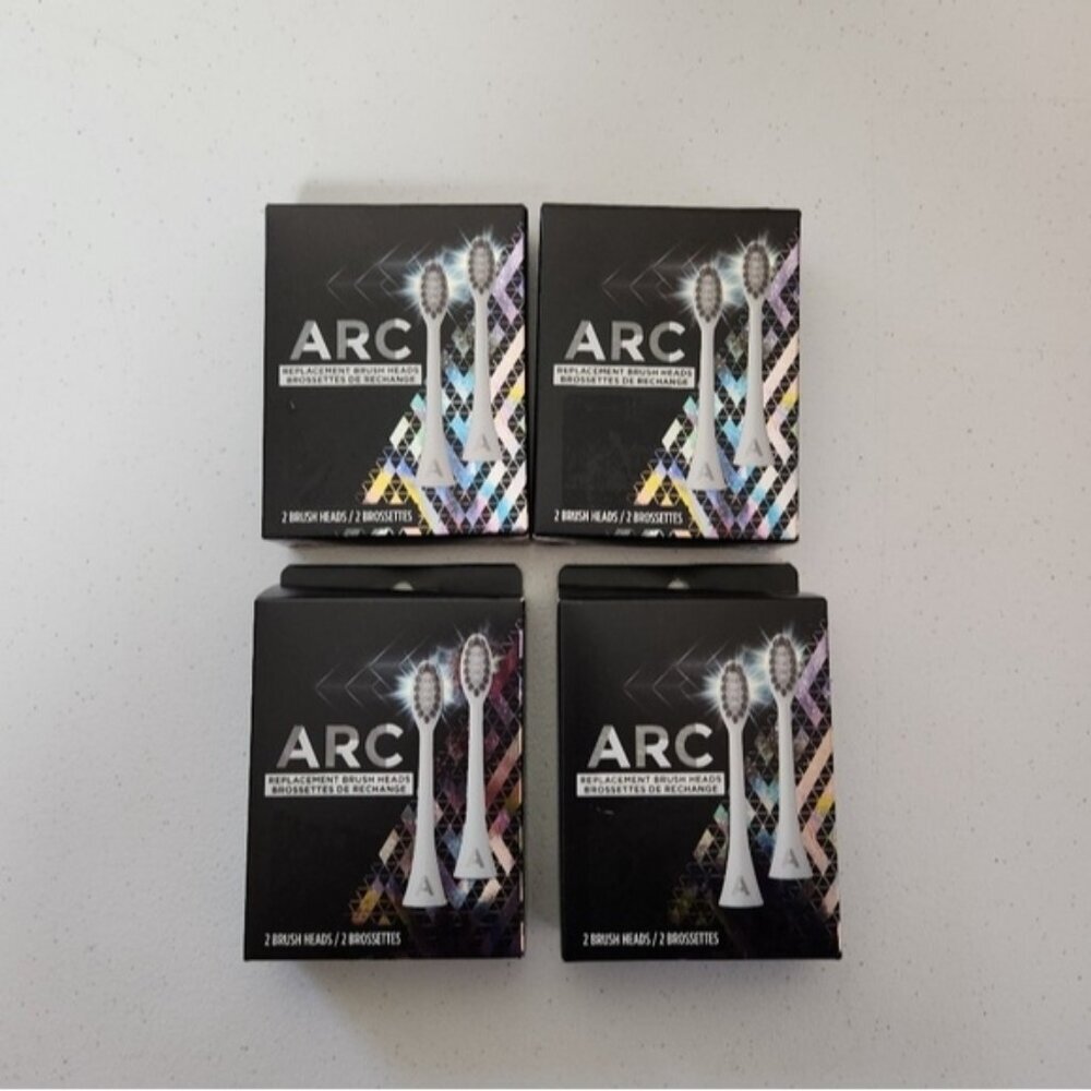 LOT 4 ARC Replacement Toothbrush Heads Oral Care Electric Sonic Brush WHITE NEW
